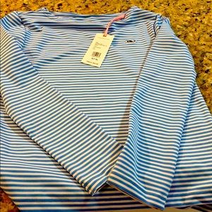 Girls Vinyard Vines boatneck tee